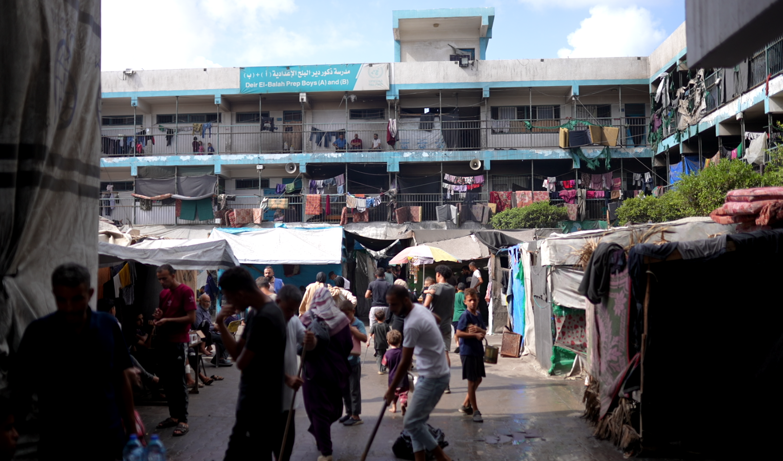 Camp de déplacés dans le Nord de la Bande de Gaza.