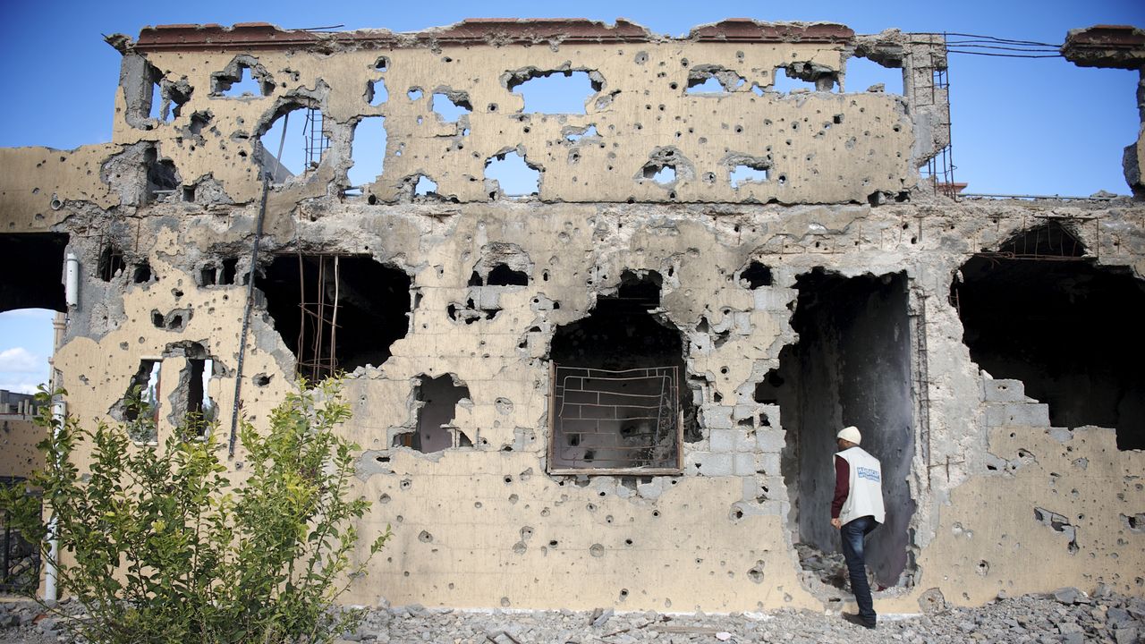 Lybie, maison bombardée à Misrata